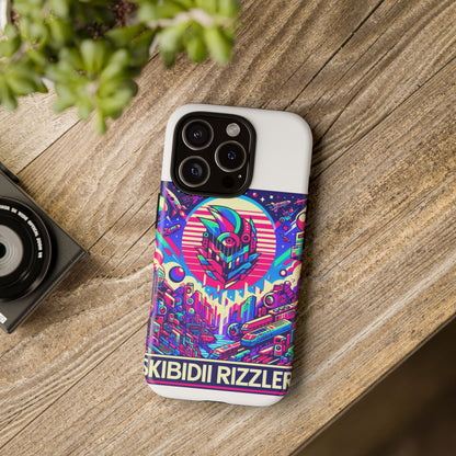 Skibidi Rizzler Protective Phone Case with 3D Wrap Design, Shock Absorbing TPU Silicone, UV Protected, Ideal Gift for Anime and Comic Culture Fans