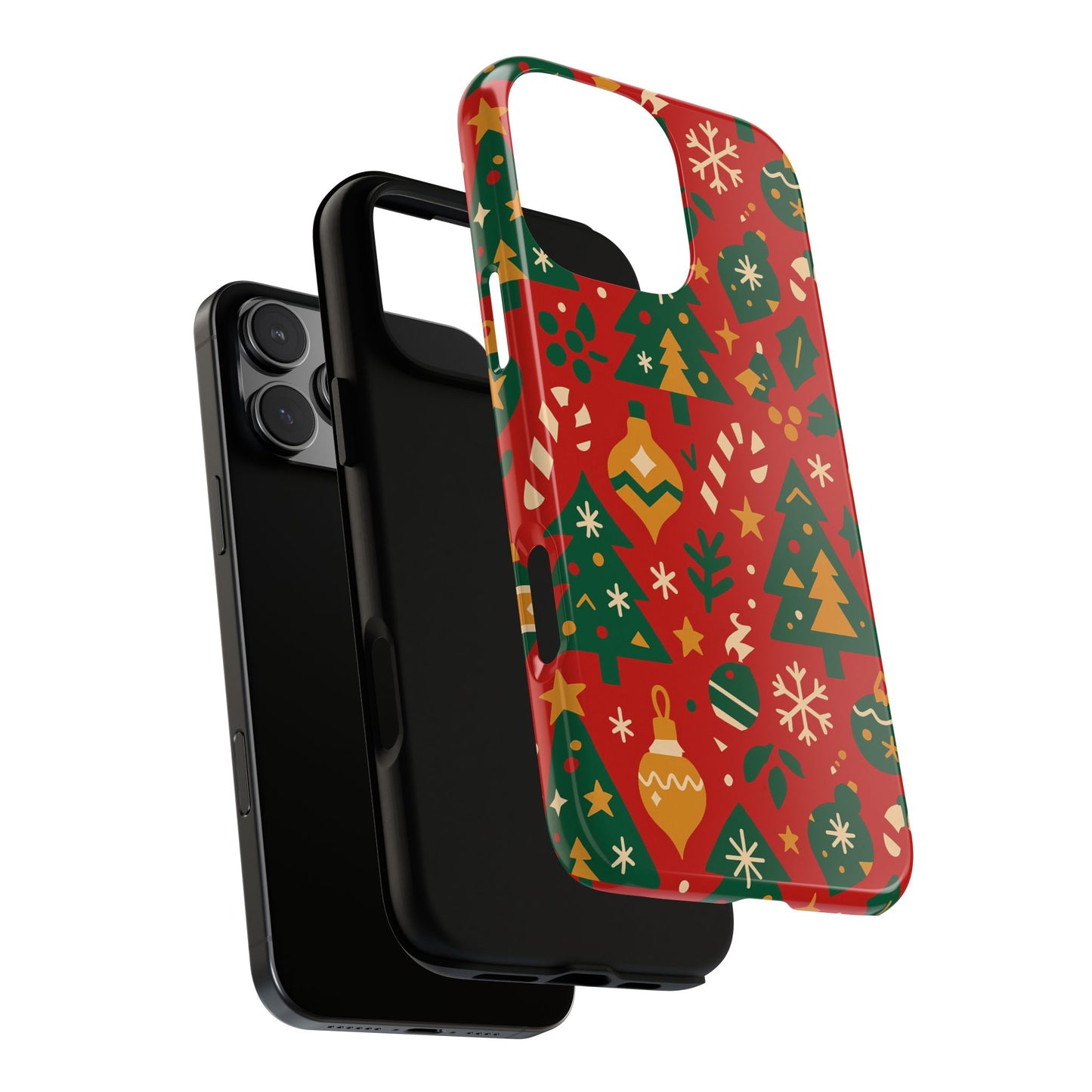multicolor 3d wrap protective phone case with festive holiday design – fun retro style for smartphone protection compatible with iphone 13, 14, 15 & 16 – all models including pro, pro max & plus
