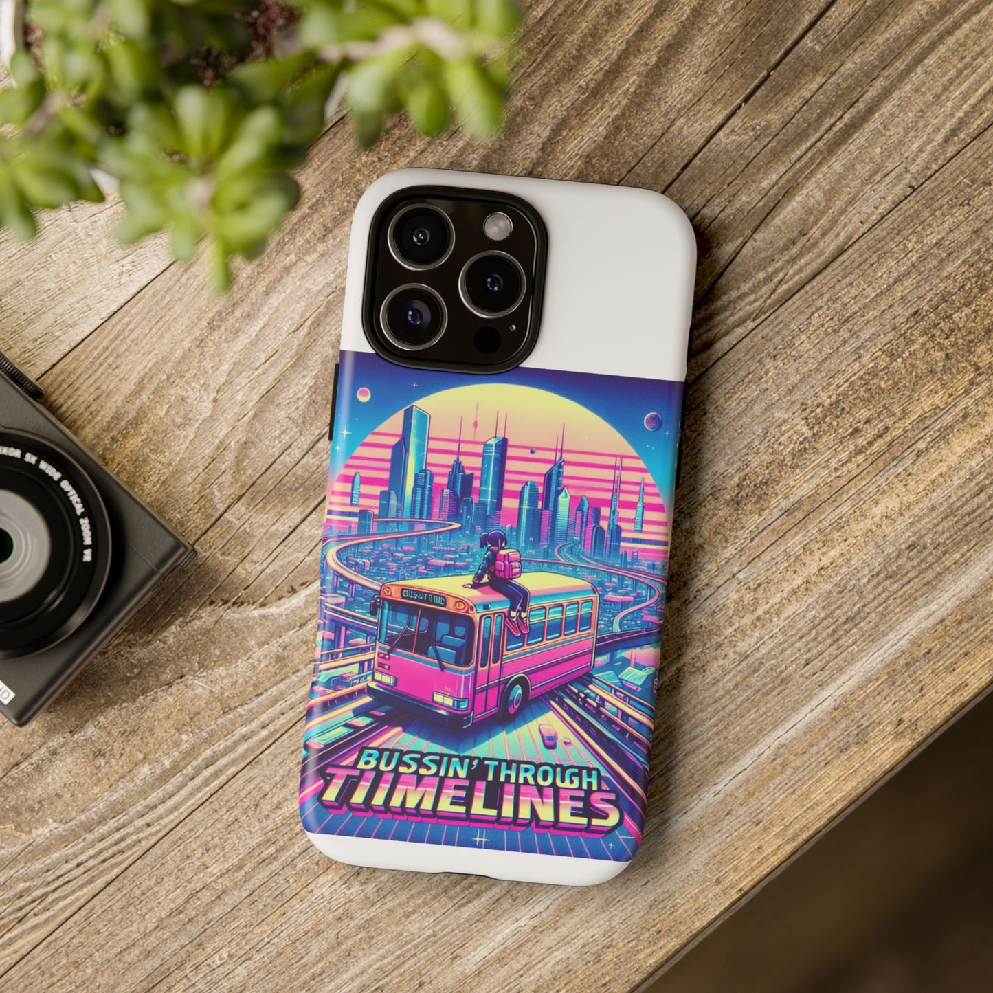 bussin through timelines protective phone case for anime lovers, durable 3d wrap design, shock absorbent tpu silicone, uv protected, stylish accessory for smartphones