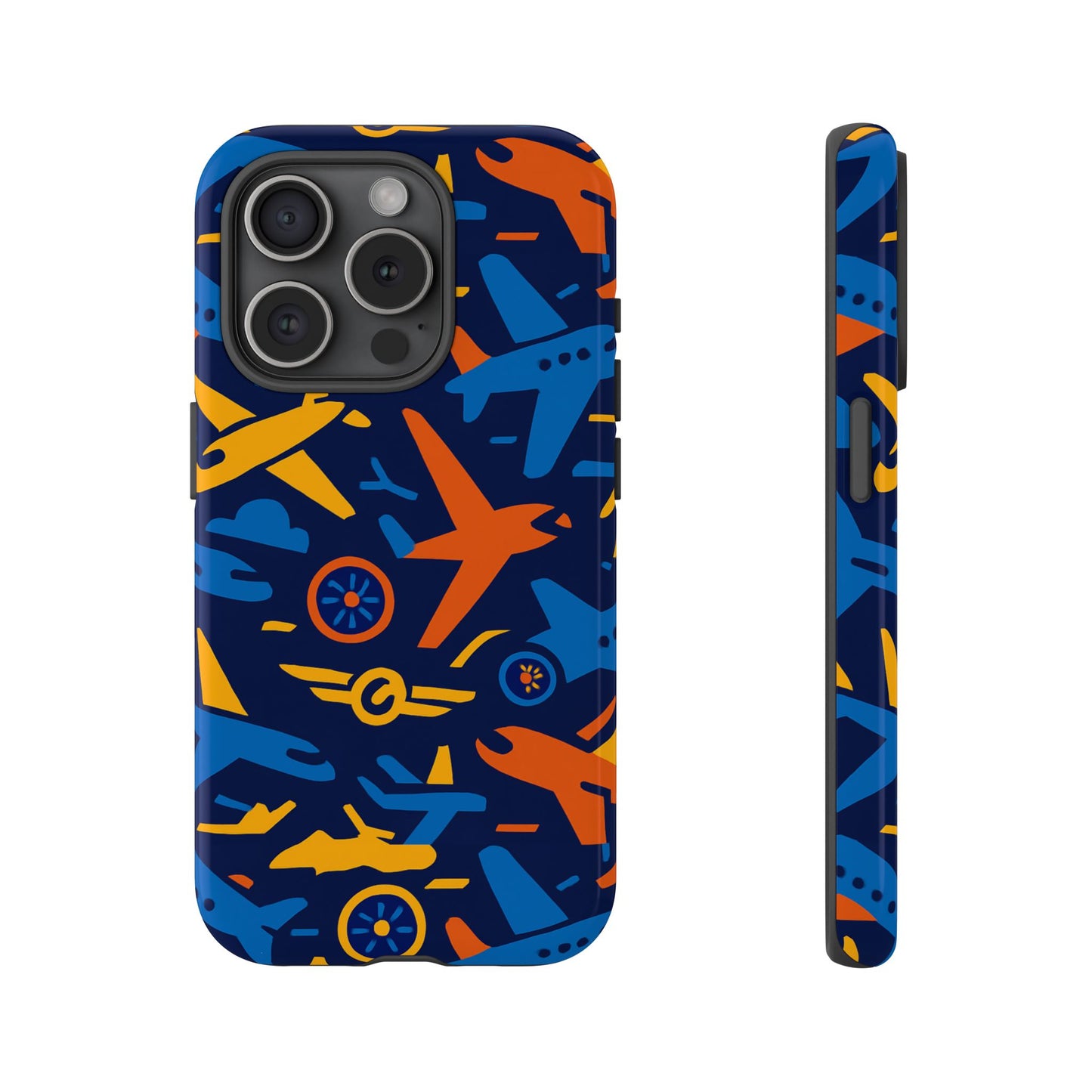 vibrant 3d airplane pattern protective phone case for self-expression and stylish protection compatible with iphone 13, 14, 15 & 16 – all models including pro, pro max & plus