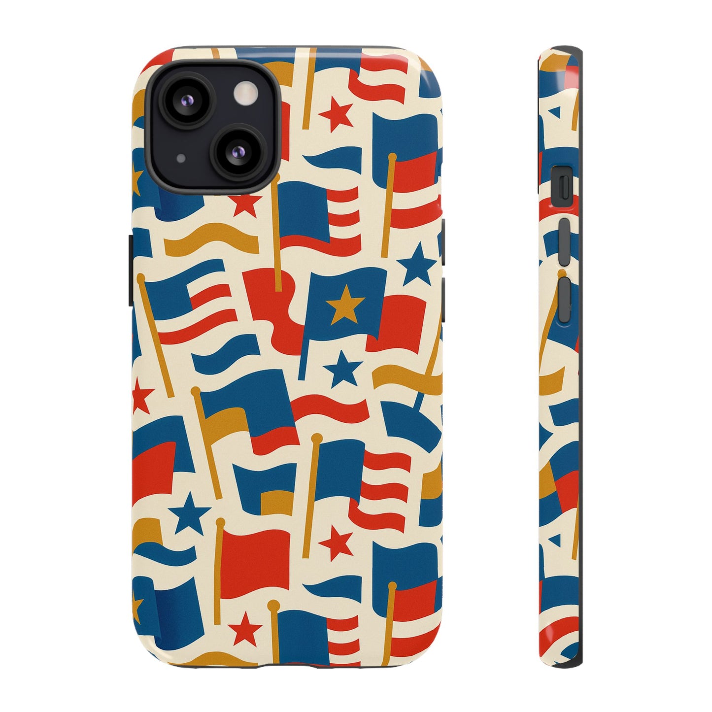 multicolour flag print protective phone case – stylish durable design for unique self-expression compatible with iphone 13, 14, 15 & 16 – all models including pro, pro max & plus