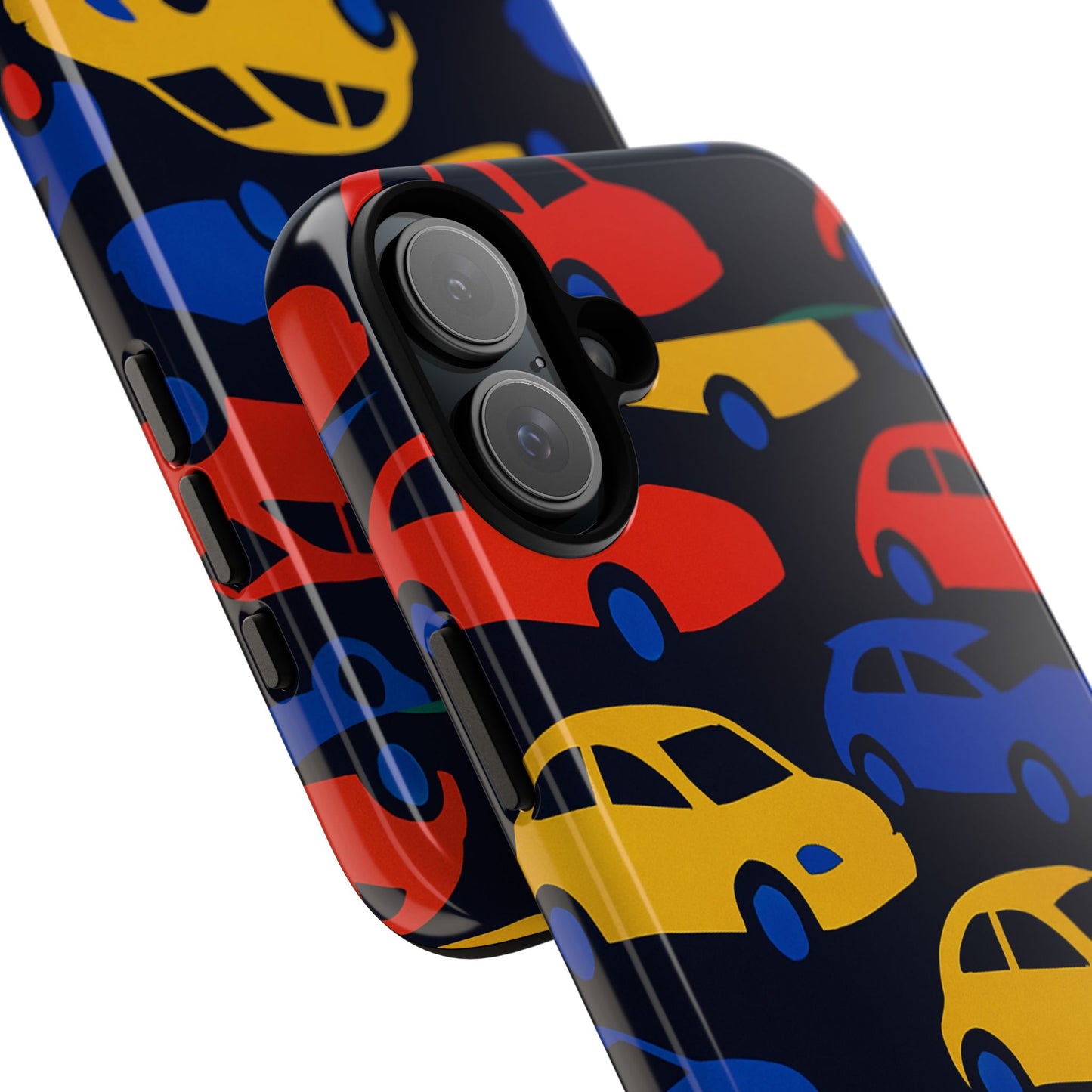 multicolour 3d car design protective phone case stylish accessory for unique expression compatible with iphone 13, 14, 15 & 16 – all models including pro, pro max & plus