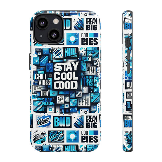 Vibrant 3D Wrap Protective Phone Case with Unique Blue Graphic Design for Trendy Individuals – Stylish Protection Compatible with iPhone 13, 14, 15 & 16 – All Models Including Pro, Pro Max & Plus