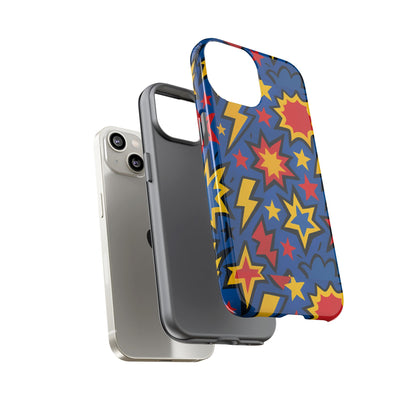 Vibrant 3D Superhero Design Protective Phone Case for Fun Retro Style and Unique Expression Compatible with iPhone 13, 14, 15 & 16 – All Models Including Pro, Pro Max & Plus