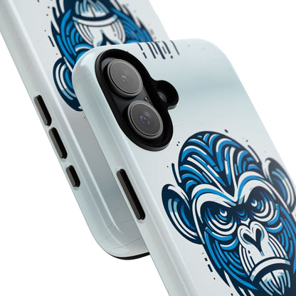 Blue Animal Create 21 3D Wrap Phone Case for Kids and Teens Shockproof UV Protected Durable Silicone Cover with Retro Anime and Comic Inspired Design