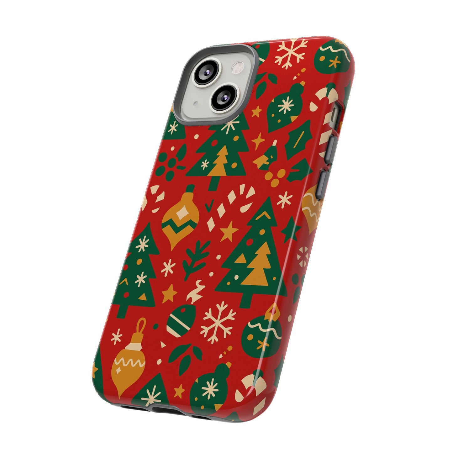 multicolor 3d wrap protective phone case with festive holiday design – fun retro style for smartphone protection compatible with iphone 13, 14, 15 & 16 – all models including pro, pro max & plus