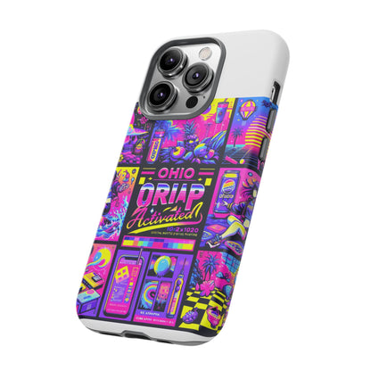 Ohio Drip Activated Protective Phone Case with 3D Wrap Design, UV Protection, Durable TPU Silicone Liner, Ideal Gift for Tech Enthusiasts and Anime Lovers