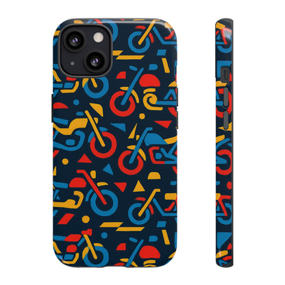 Multicolour Motorcycle Phone Case – Vibrant Art Design for Stylish Protection – Compatible with iPhone 13, 14, 15 & 16 – All Models Including Pro, Pro Max & Plus
