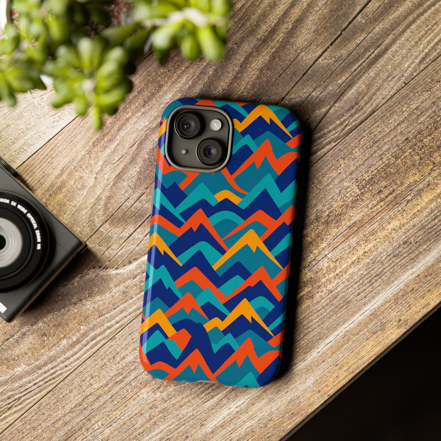 vibrant 3d mountain design protective phone case – stylish and durable cover compatible with iphone 13, 14, 15 & 16 – all models including pro, pro max & plus