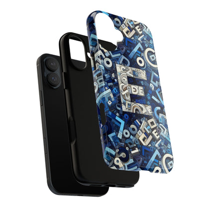 Blue Alphabet E Phone Case with 3D Wrap Design for Stylish Protection and Personalised Tech Accessory for Men and Women
