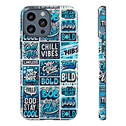 Blue Pattern Image 8 Vibrant 3D Wrap Phone Case for Men Women Shock Absorbing Durable Silicone Cover with UV Protection