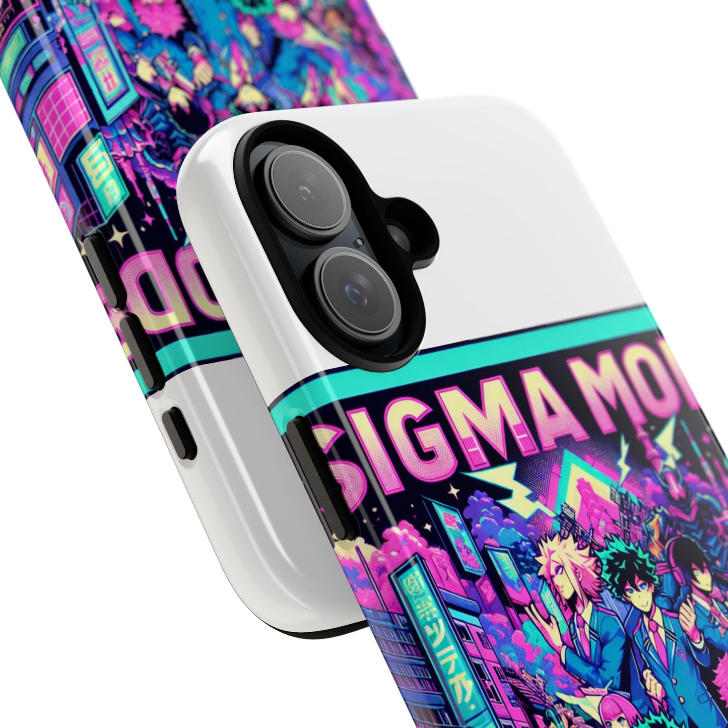 vibrant sigma mode activated protective phone case for anime lovers, 3d wrap design, durable tpu silicone, uv protected, stylish drop protection, gift for friends
