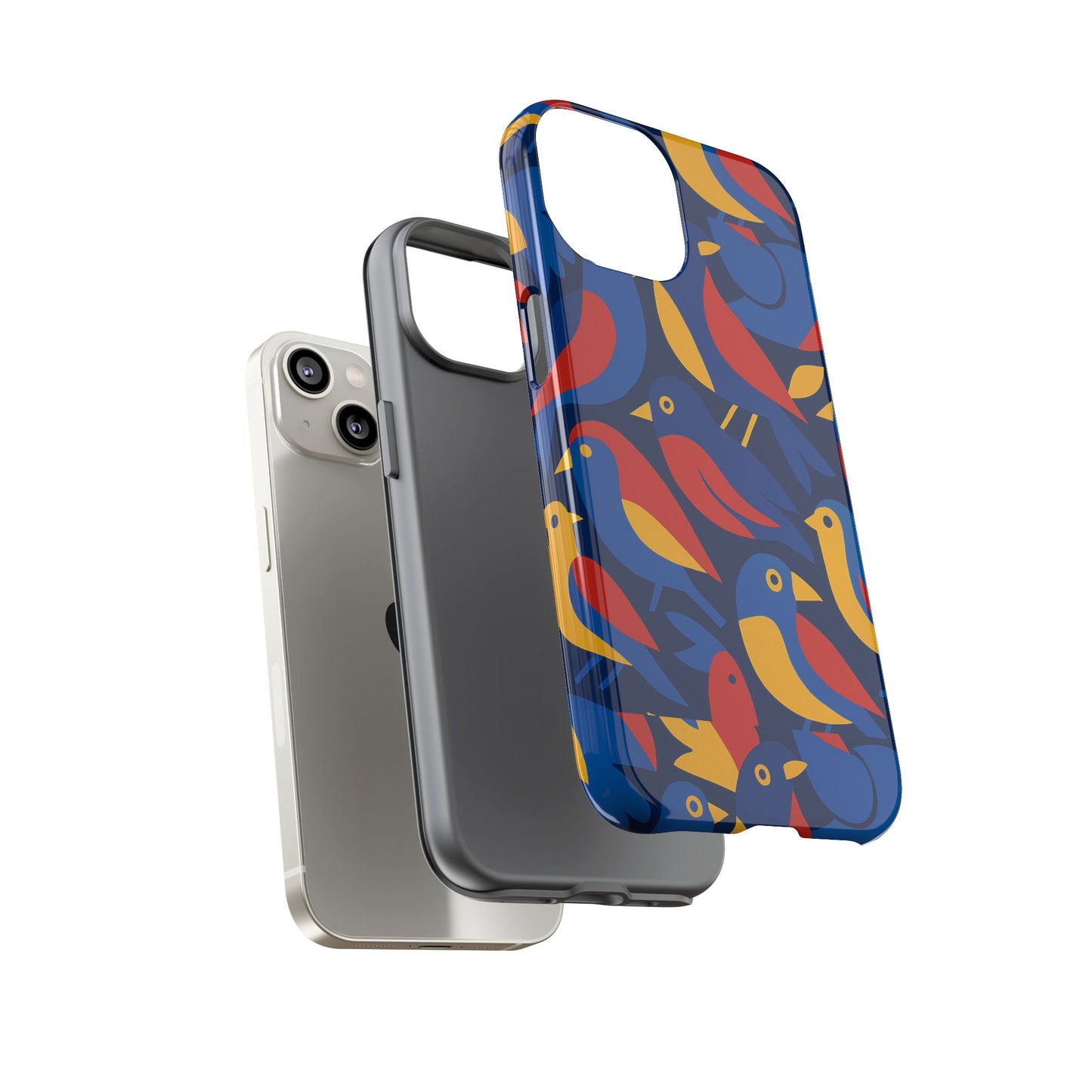 vibrant 3d wrap protective phone case with colourful bird design stylish accessory for men and women compatible with iphone 13, 14, 15 & 16 – all models including pro, pro max & plus