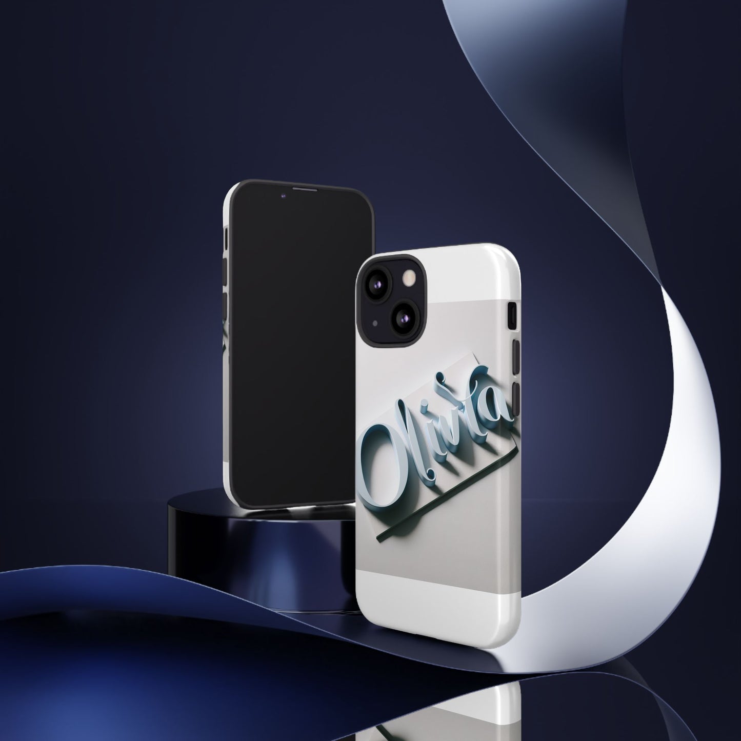 vibrant 3d blue name phone case for stylish protection – unique accessory for self-expression compatible with iphone 13, 14, 15 & 16 – all models including pro, pro max & plus
