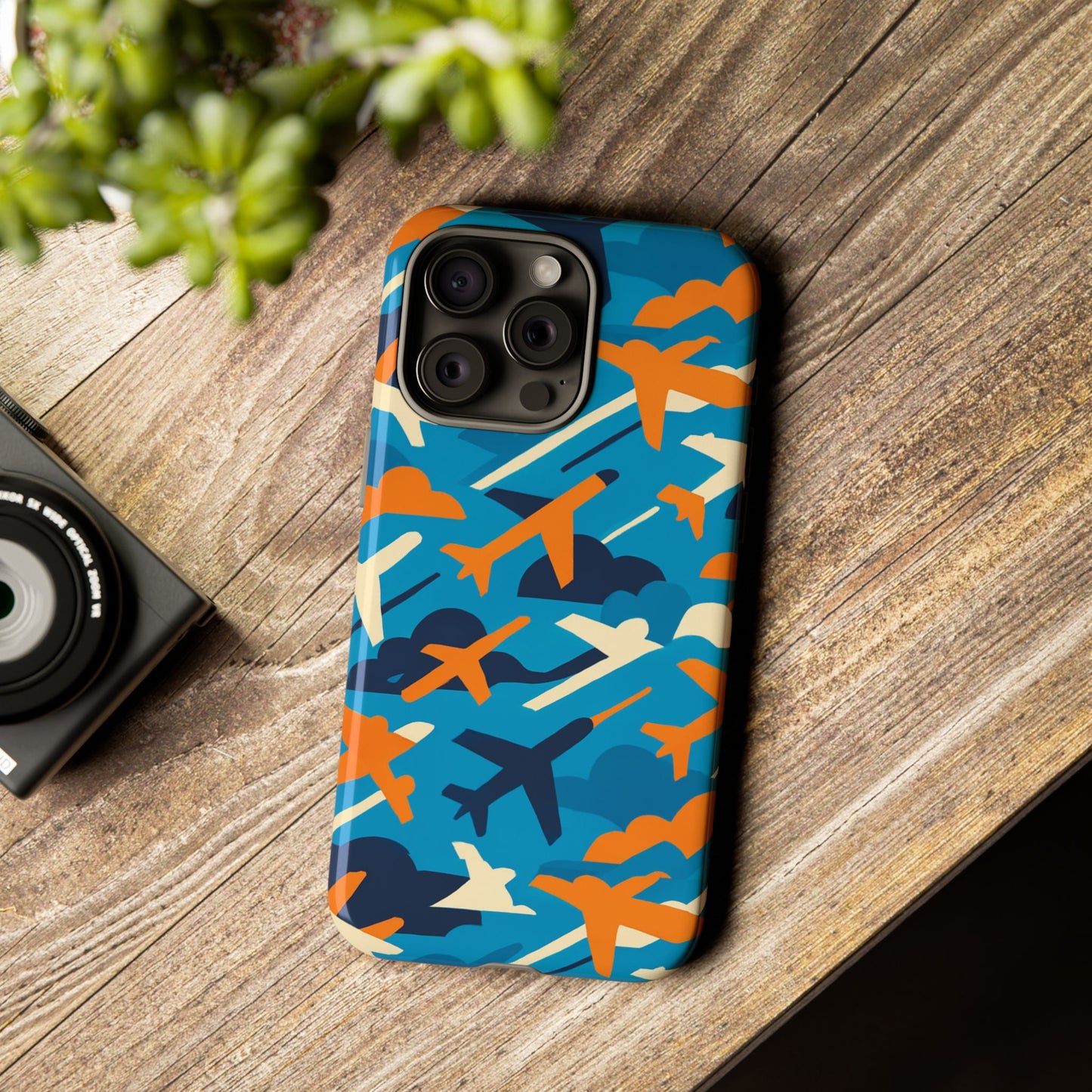 vibrant aviation-themed protective phone case with 3d wrap design – stylish accessory for self-expression – compatible with iphone 13, 14, 15 & 16 – all models including pro, pro max & plus