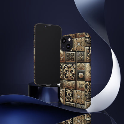 Pattern Image 4 Vibrant 3D Phone Case for Anime and Comic Fans with Baroque Gold Ornate Design Compatible with iPhone 13, 14, 15 & 16 – all models including Pro, Pro Max & Plus
