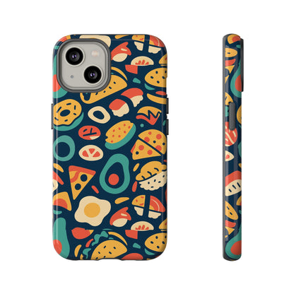 Vibrant Food-Themed Protective Phone Case with 3D Design for Stylish Protection Compatible with iPhone 13, 14, 15 & 16 – all models including Pro, Pro Max & Plus