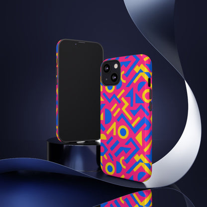 Vibrant Geometric 3D Wrap Protective Phone Case with Multicolour Design for Unique Style Compatible with iPhone 13, 14, 15 & 16 – all models including Pro, Pro Max & Plus
