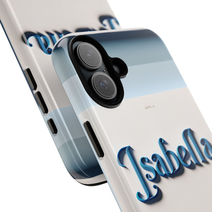Name Isabella Blue Phone Case with 3D Wrap and Vibrant Anime Inspired Design for Stylish Protection and Personalised Smartphone Accessory