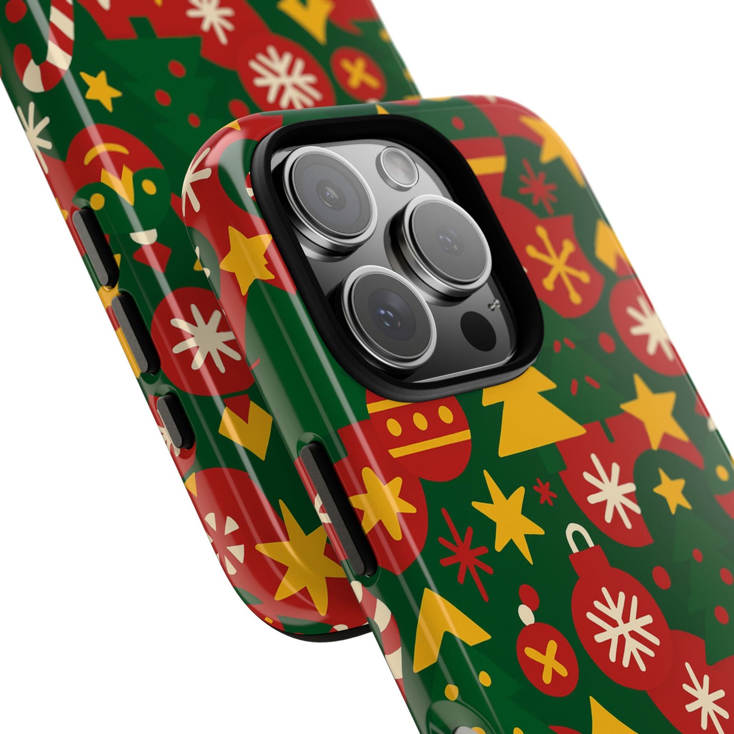 vibrant christmas phone case with festive 3d wrap design – colourful holiday protective cover compatible with iphone 13, 14, 15 & 16 – all models including pro, pro max & plus