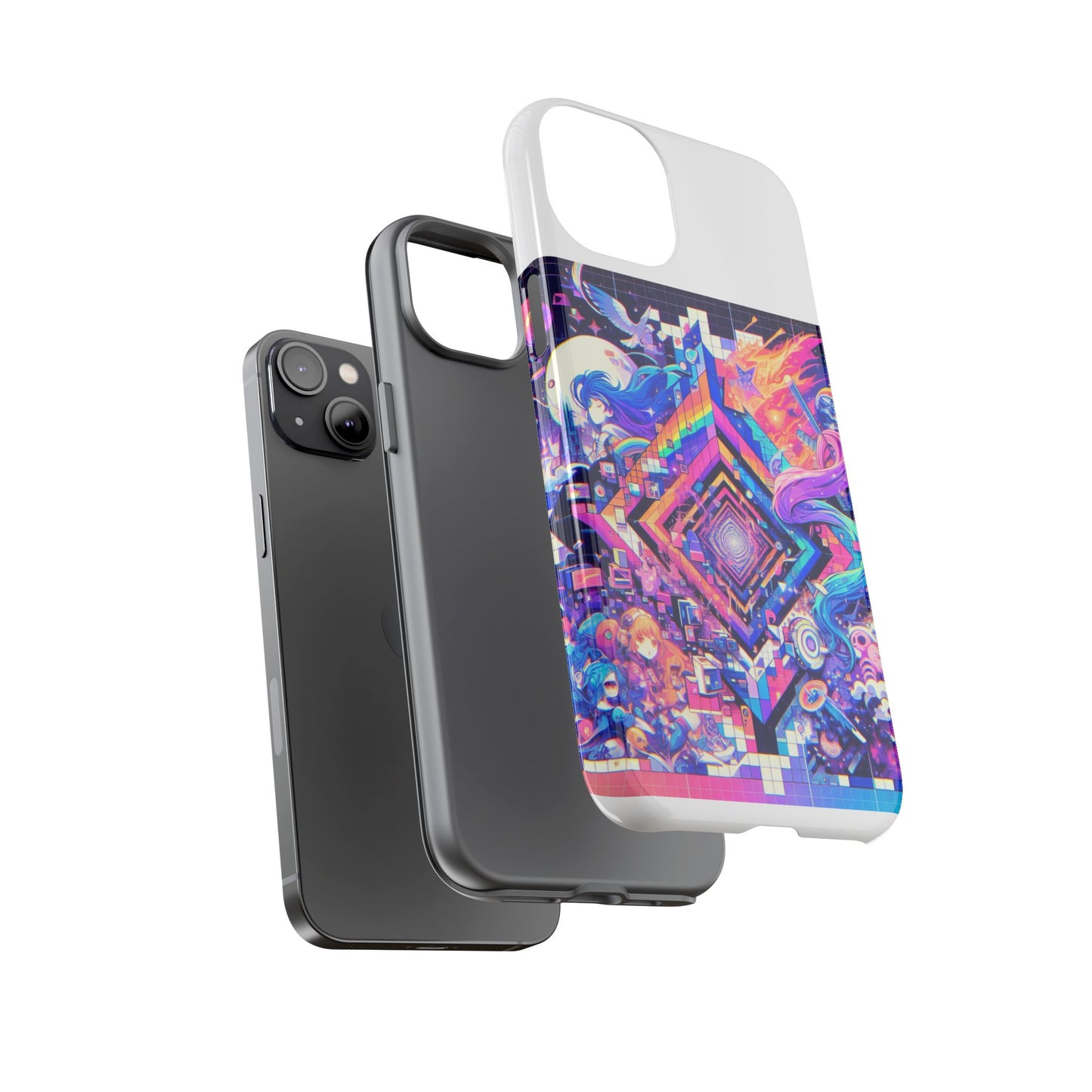 no cap just facts 3d wrap protective phone case for anime lovers, durable shock absorption, uv protected, stylish accessory for men and women