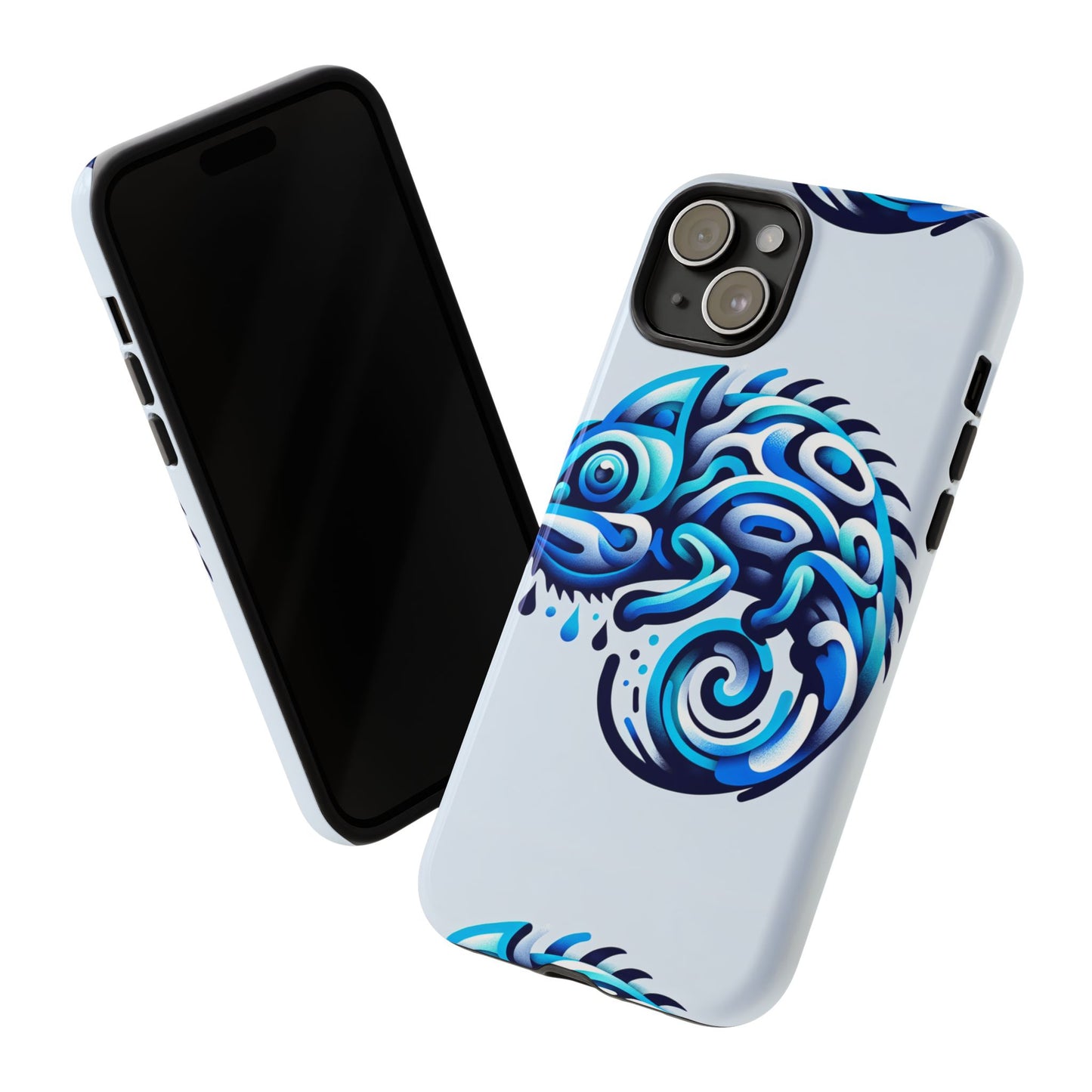 blue animal create 5 phone case with vibrant 3d wrap design, shock absorption, uv protection, for stylish and durable smartphone protection