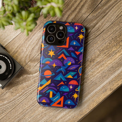 Vibrant Geometric 3D Wrap Protective Phone Case for Unique Accessories Lovers Compatible with iPhone 13, 14, 15 & 16 – all models including Pro, Pro Max & Plus