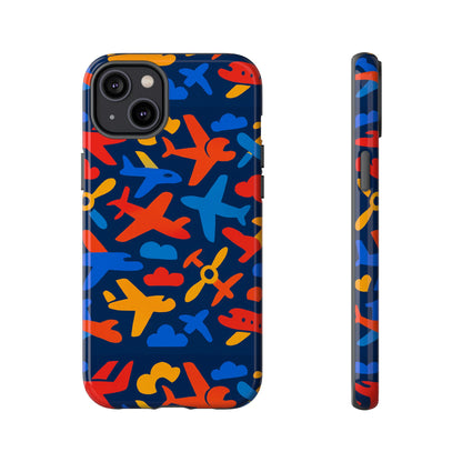 Vibrant 3D Wrap Protective Phone Case with Colourful Aviation Design for Stylish Protection Compatible with iPhone 13, 14, 15 & 16 – all models including Pro, Pro Max & Plus