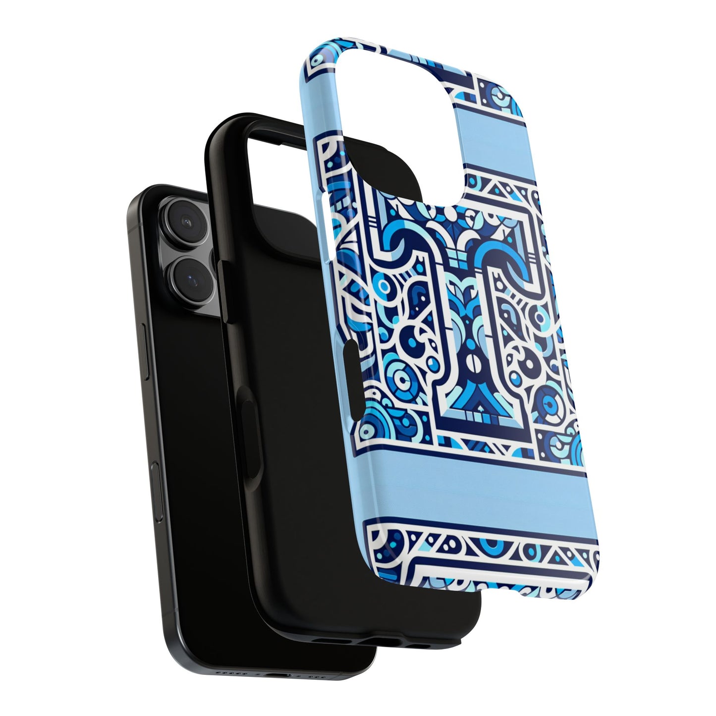 blue alphabet t phone case with 3d wrap shock absorption and uv protection for kids and teens