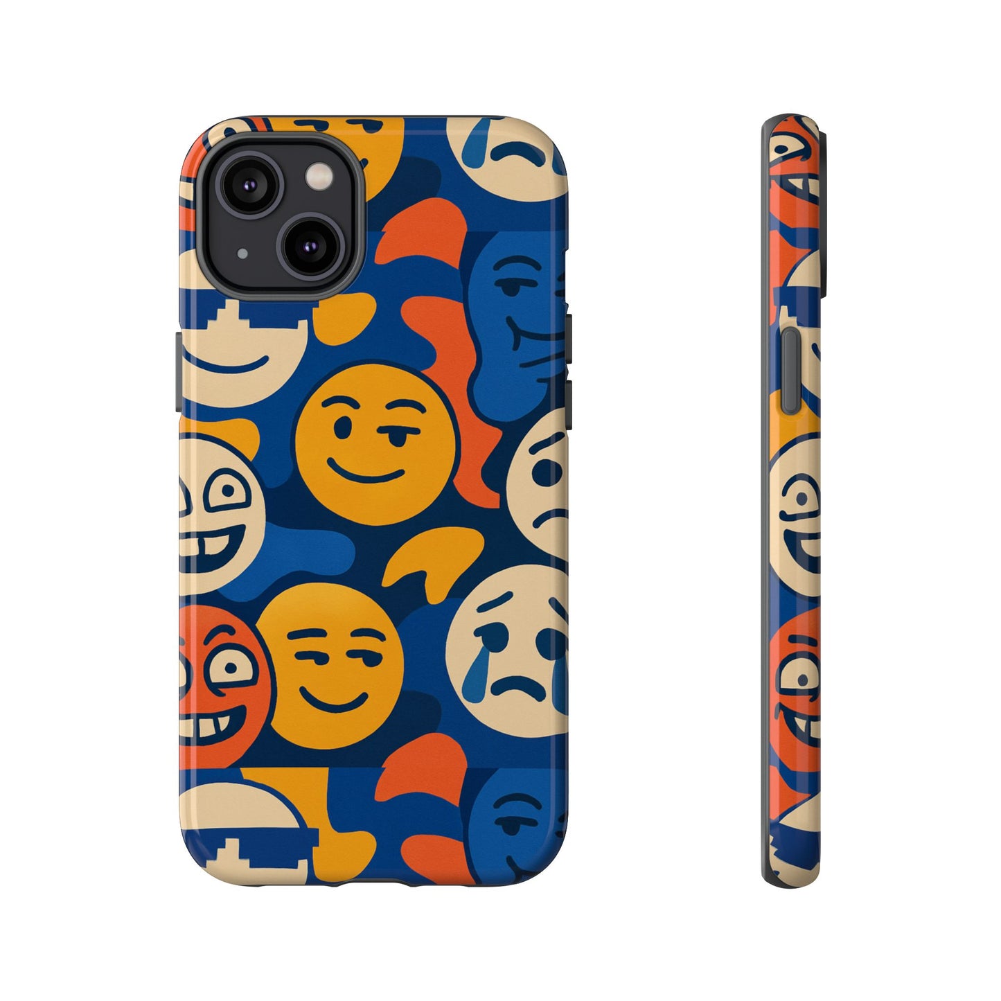 vibrant 3d emoji protective phone case for daily use – bold design for stylish expression – compatible with iphone 13, 14, 15 & 16 – all models including pro, pro max & plus