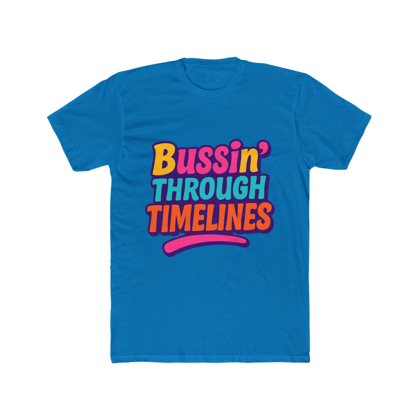 bussin' through timelines unisex t-shirt - multicolor graphic tee for casual and trendy wear