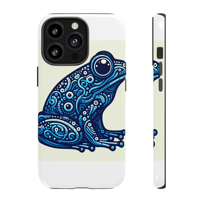 Vibrant 3D Blue Frog Design Protective Phone Case for Trendsetters – Stylish Protection Compatible with iPhone 13, 14, 15 & 16 – all models including Pro, Pro Max & Plus