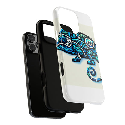 Vibrant 3D Chameleon Phone Case with Blue Design for Stylish Protection Compatible with iPhone 13, 14, 15 & 16 – All Models Including Pro, Pro Max & Plus