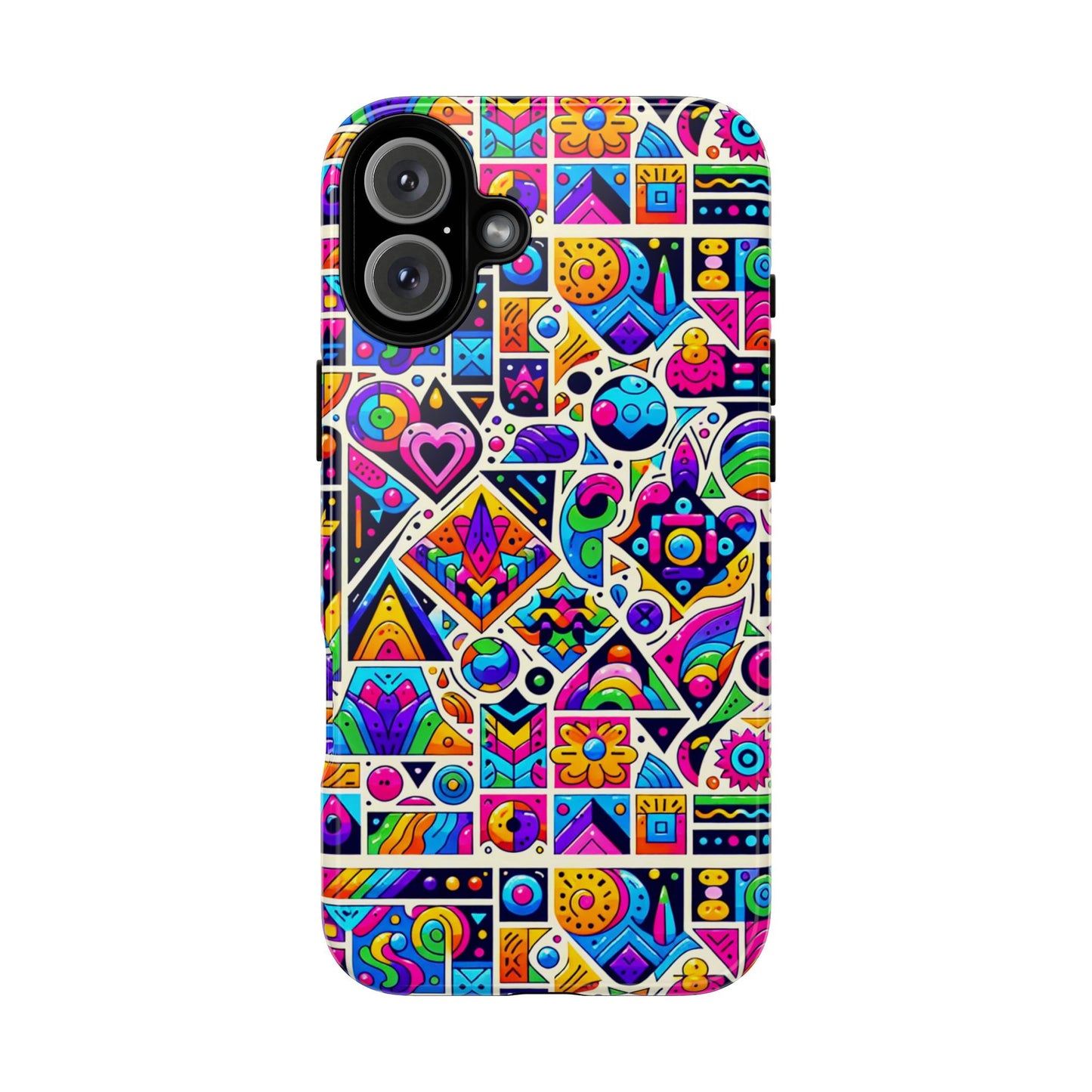 pattern image 4 vibrant anime retro shockproof phone case for men women