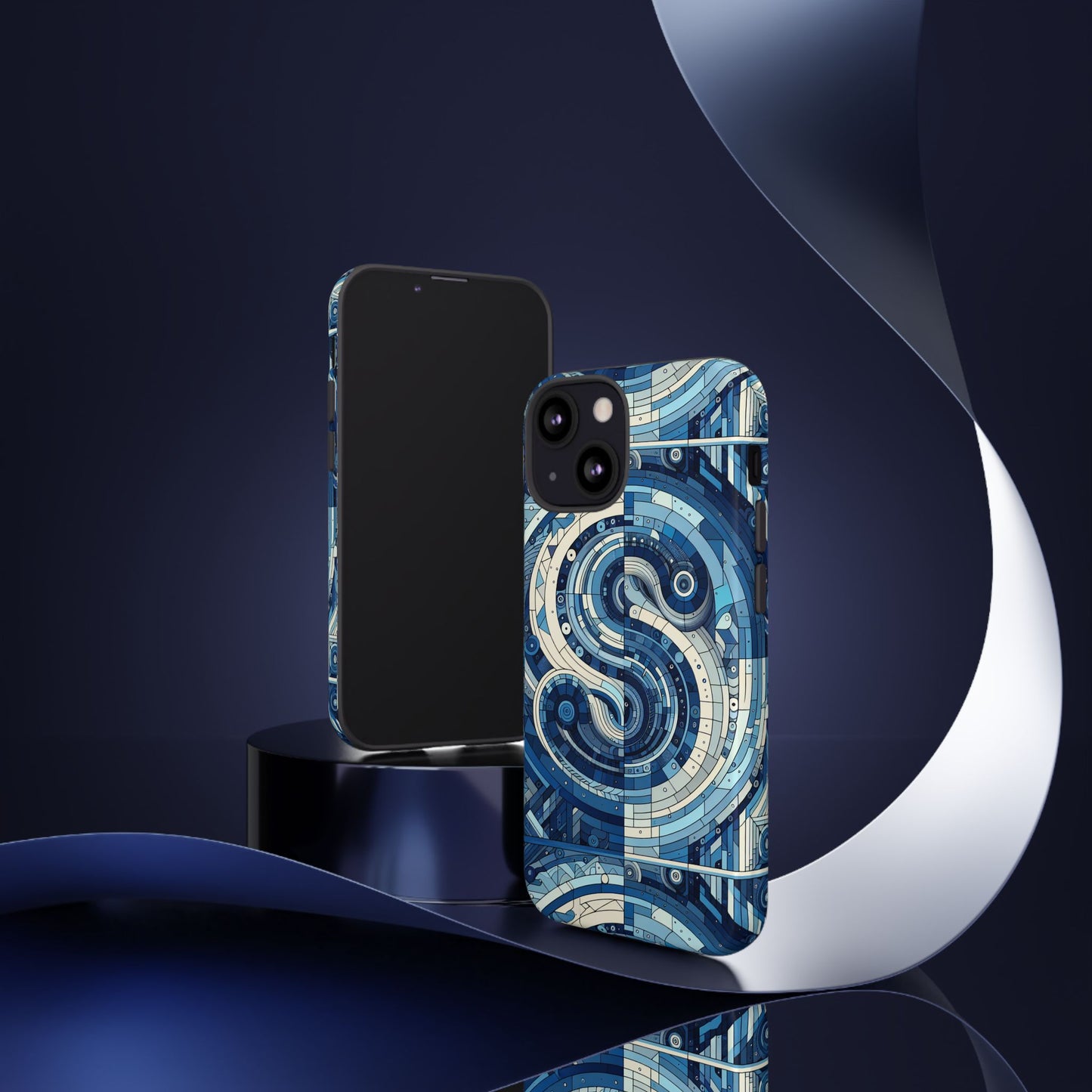 blue alphabet s phone case for samsung and iphone shockproof protective cover with 3d wrap design and vibrant print