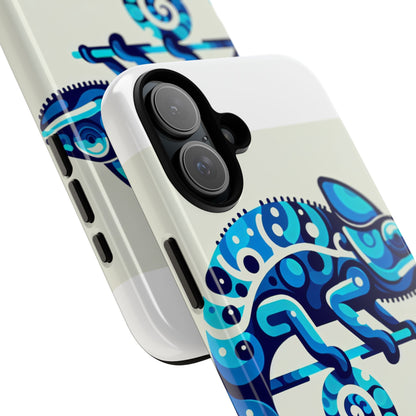 Vibrant 3D Chameleon Phone Case for Stylish Protection with Unique Blue Animal Design Compatible with iPhone 13, 14, 15 & 16 – All Models Including Pro, Pro Max & Plus