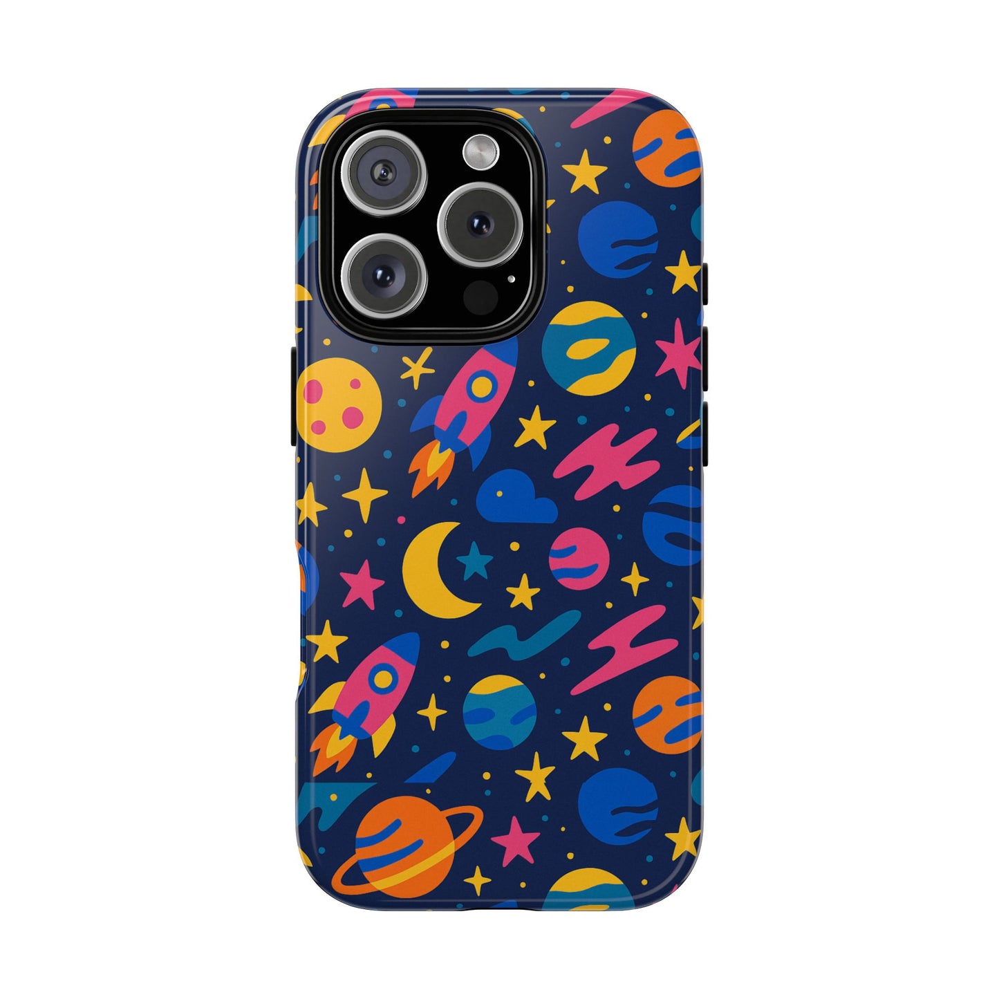 vibrant 3d space theme protective phone case for trendsetters and creatives stylish protection compatible with iphone 13, 14, 15 & 16 – all models including pro, pro max & plus