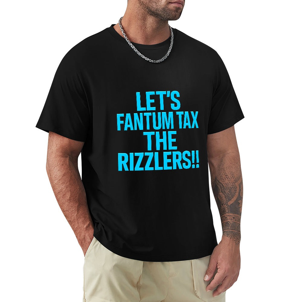men's t-shirt 100% cotton let's fantum tax the rizzlers casual tee for men, comfortable fit, versatile style, perfect for everyday wear and unique statement piece