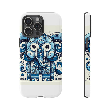 Vibrant 3D Elephant Print Protective Phone Case with Colourful Graphic Design – Stylish Accessory Compatible with iPhone 13, 14, 15 & 16 – all models including Pro, Pro Max & Plus