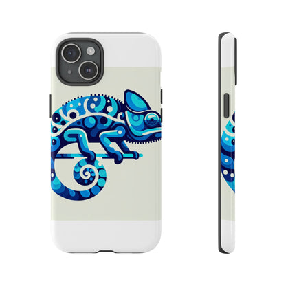 Vibrant 3D Chameleon Phone Case for Stylish Protection with Unique Blue Animal Design Compatible with iPhone 13, 14, 15 & 16 – All Models Including Pro, Pro Max & Plus