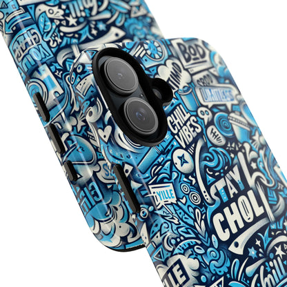 Blue Pattern Image 19 Mobile Phone Case for Kids and Teens Shockproof Protective Cover with 3D Wrap Design and UV Protection