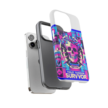 Toilet Takeover Survivor 3D Wrap Protective Phone Case for Anime and Comic Fans, Shock Absorbing TPU Silicone, UV Protected, Stylish Design, Gift for Birthdays and Holidays