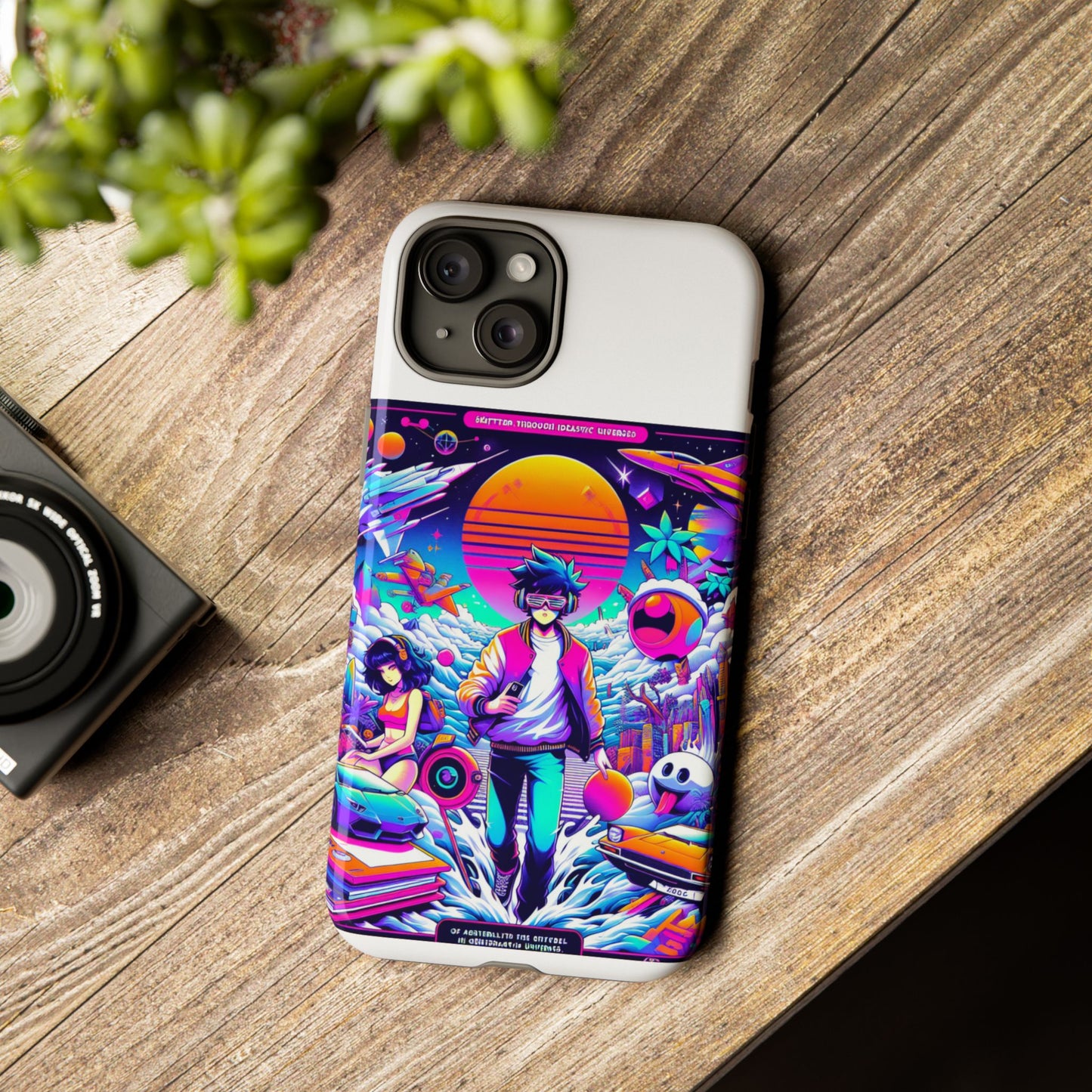 skibidiverse traveller protective phone case with 3d wrap design, durable uv protection, shock absorption for anime and comic culture fans