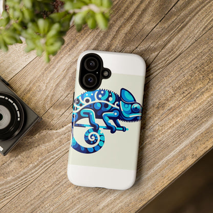 Vibrant 3D Chameleon Phone Case for Stylish Protection with Unique Blue Animal Design Compatible with iPhone 13, 14, 15 & 16 – All Models Including Pro, Pro Max & Plus