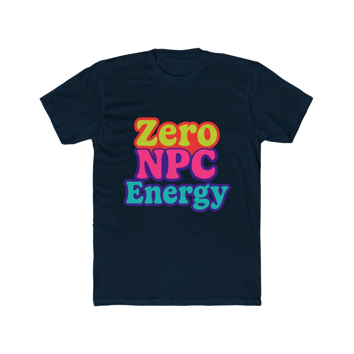zero npc energy unisex t-shirt - multicolor 1 - ideal for gamers and video game enthusiasts