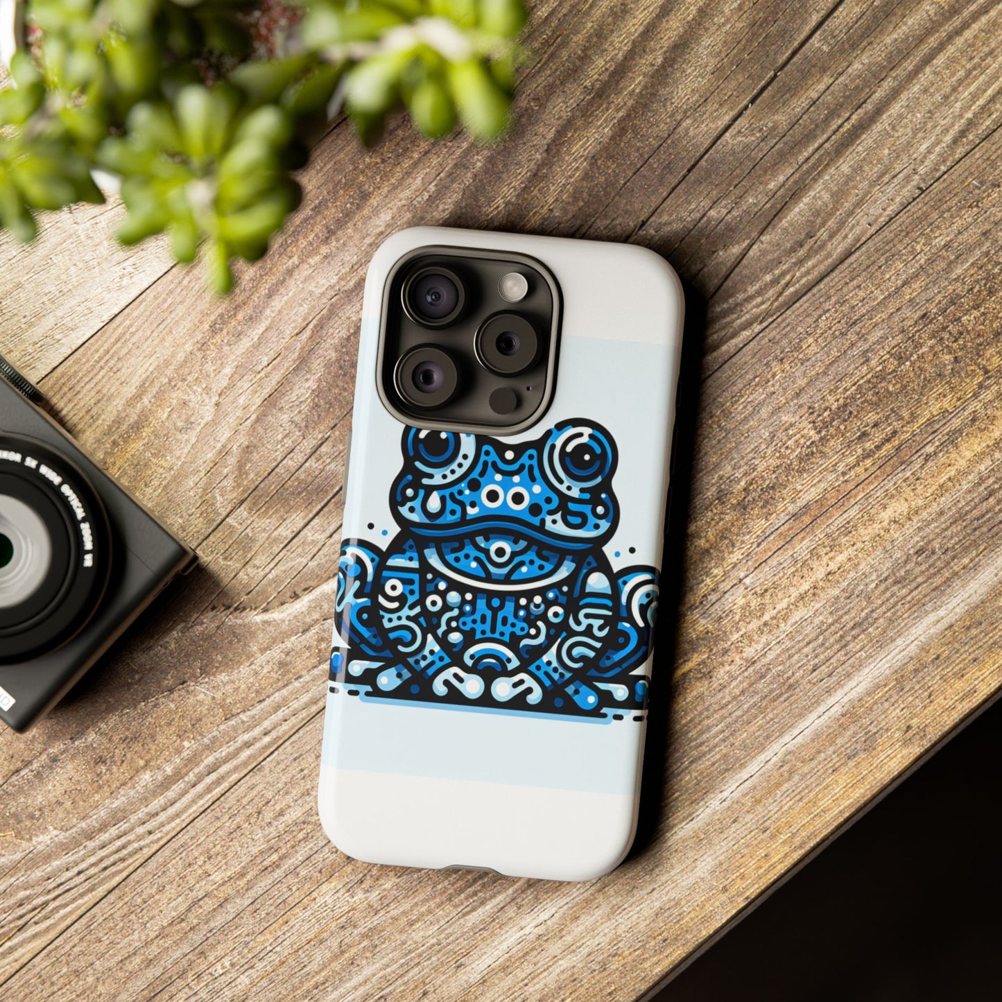 vibrant 3d blue animal print protective phone case for bold individuals – stylish protection compatible with iphone 13, 14, 15 & 16 – all models including pro, pro max & plus