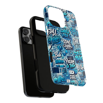 Vibrant 3D Wrap Protective Phone Case with Playful Blue Design for Stylish Protection Compatible with iPhone 13, 14, 15 & 16 – All Models Including Pro, Pro Max & Plus