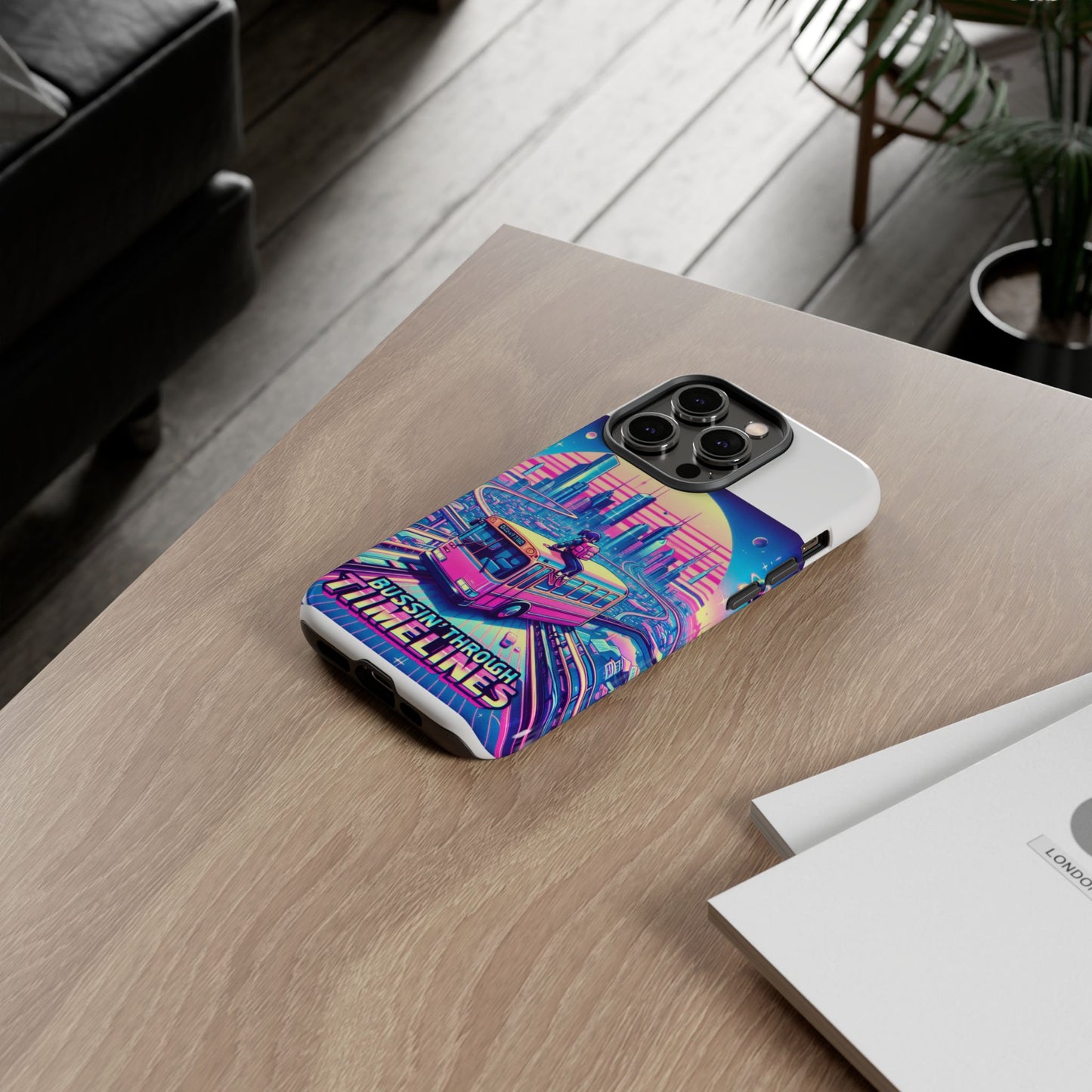 bussin through timelines protective phone case for anime lovers, durable 3d wrap design, shock absorbent tpu silicone, uv protected, stylish accessory for smartphones