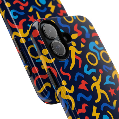 Vibrant Abstract 3D Wrap Protective Phone Case in Multicolour Design for Unisex Fashion Accessory Compatible with iPhone 13, 14, 15 & 16 – all models including Pro, Pro Max & Plus