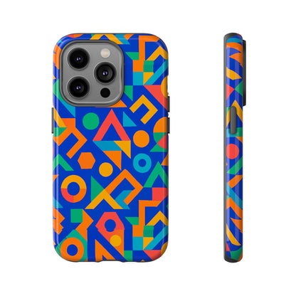 Multicolour Geometric 3D Wrap Protective Phone Case – Vibrant Accessory for Creative Individuals Compatible with iPhone 13, 14, 15 & 16 – all models including Pro, Pro Max & Plus
